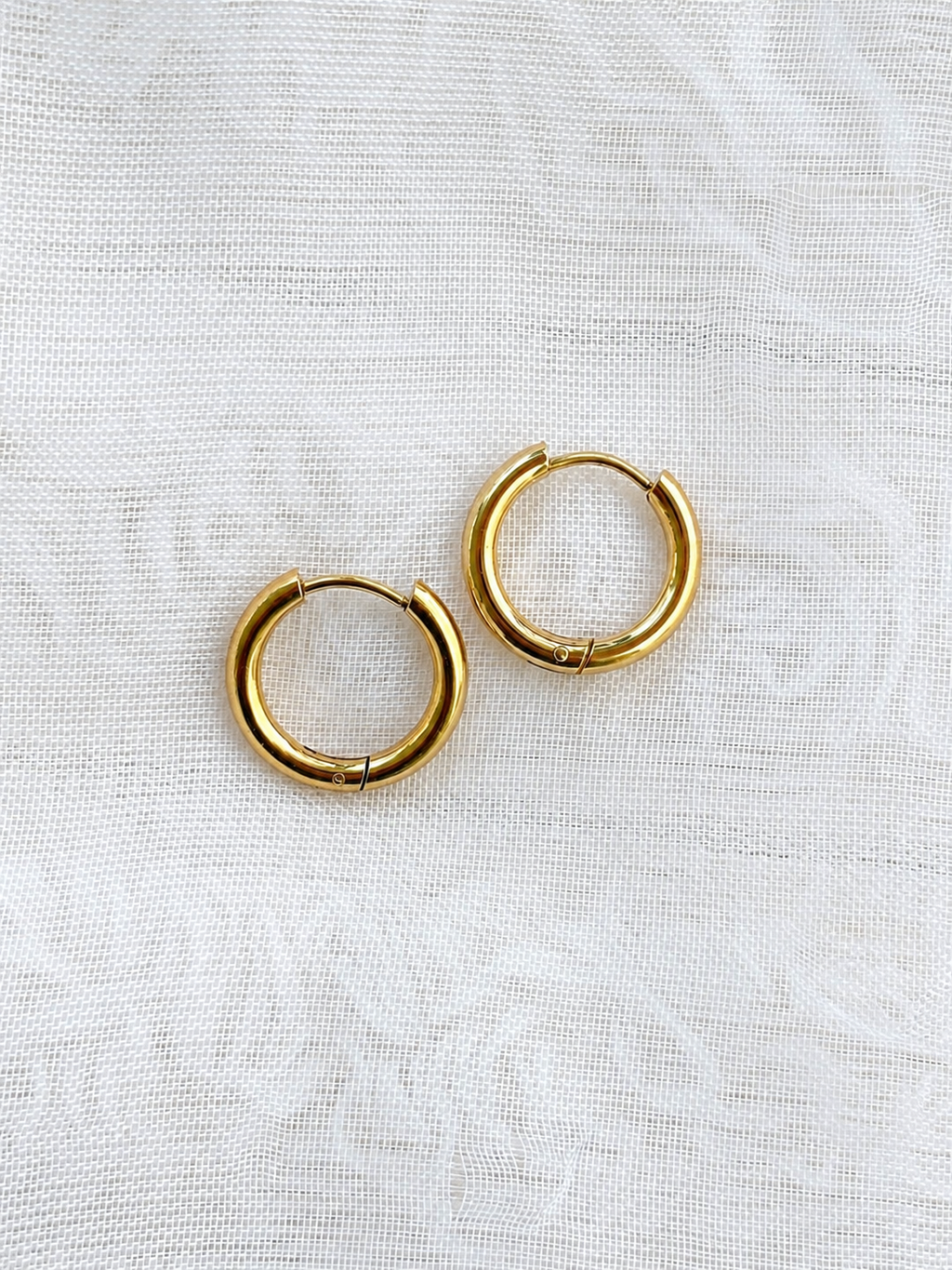Aros Redondos Clásicos | Acero 316L y Baño PVD 18K | Lady Ady