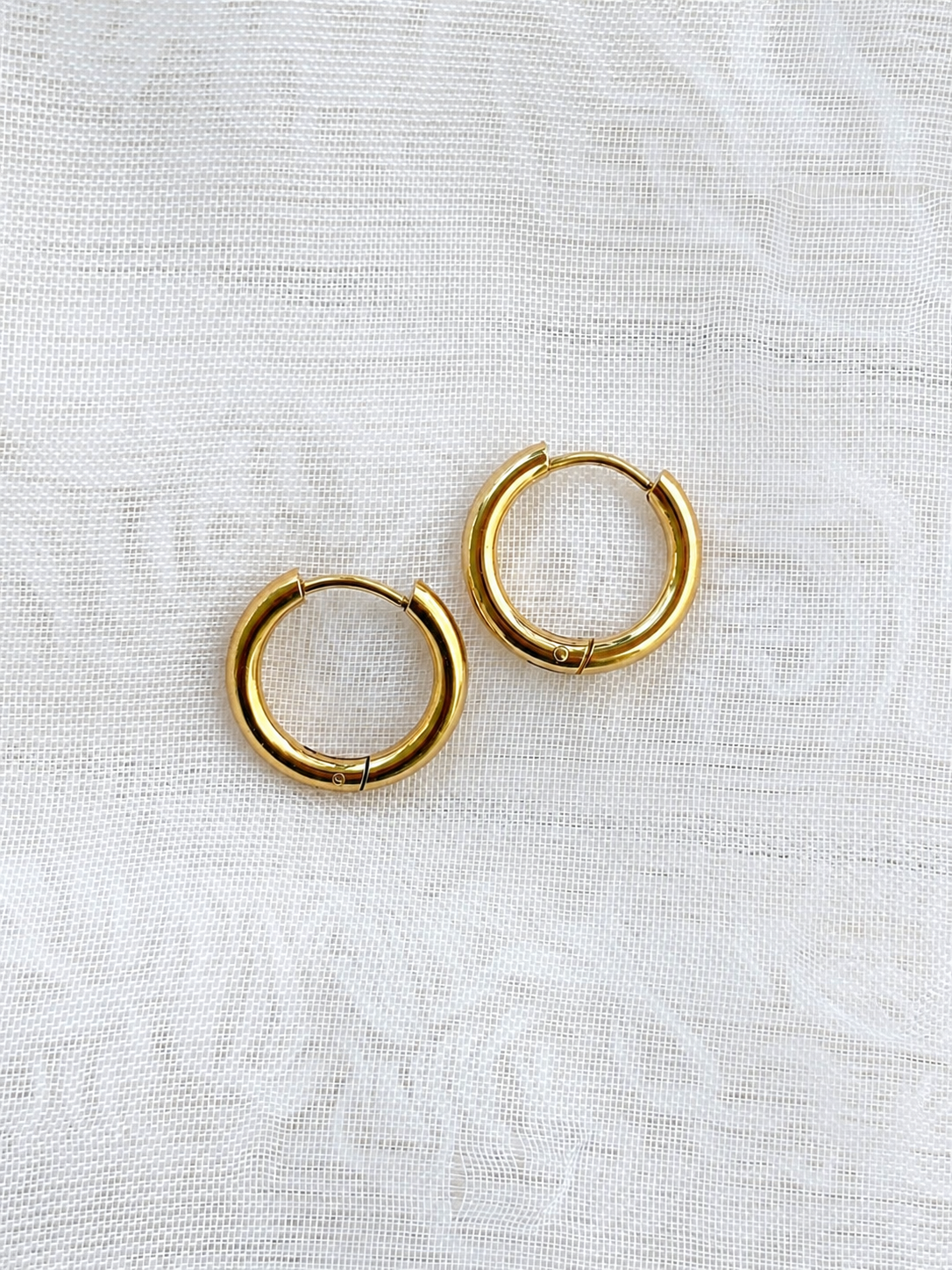 Aros Redondos Clásicos | Acero 316L y Baño PVD 18K | Lady Ady