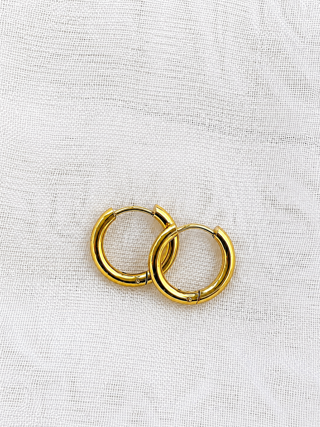 Aros Redondos Clásicos | Acero 316L y Baño PVD 18K | Lady Ady