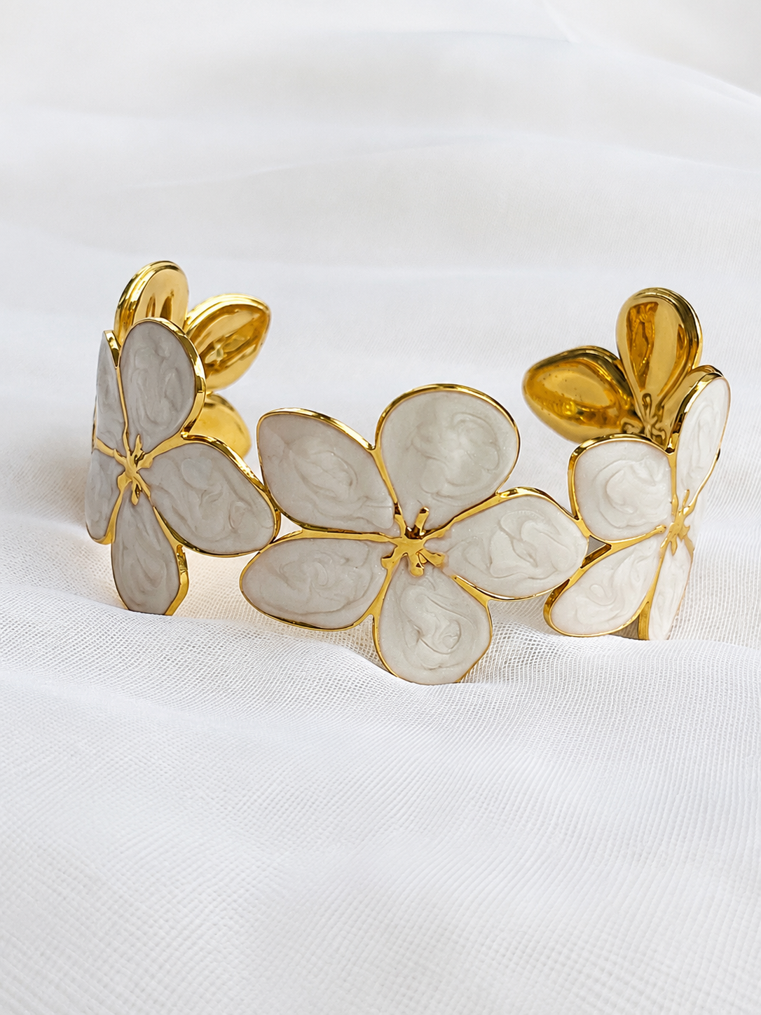 Pulsera Jardín de Nácar | Acero 316L y Baño PVD 18K | Lady Ady