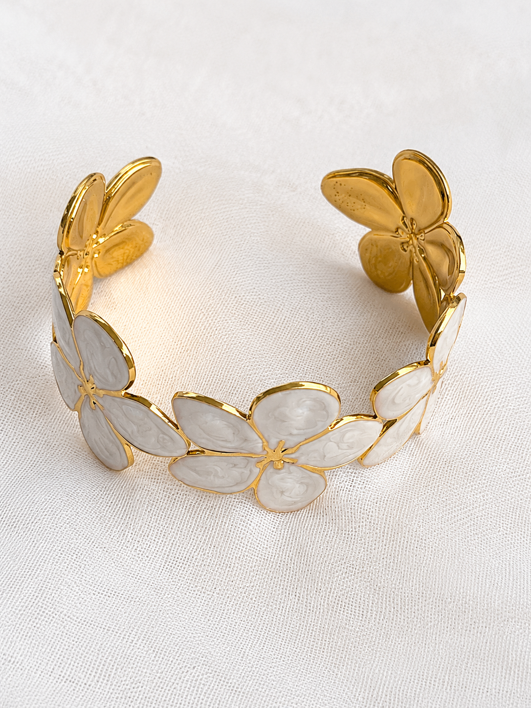 Pulsera Jardín de Nácar | Acero 316L y Baño PVD 18K | Lady Ady