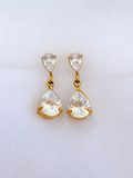 Aretes Reina Cristal Imperial | Acero 316L y Baño PVD 18K | Lady Ady
