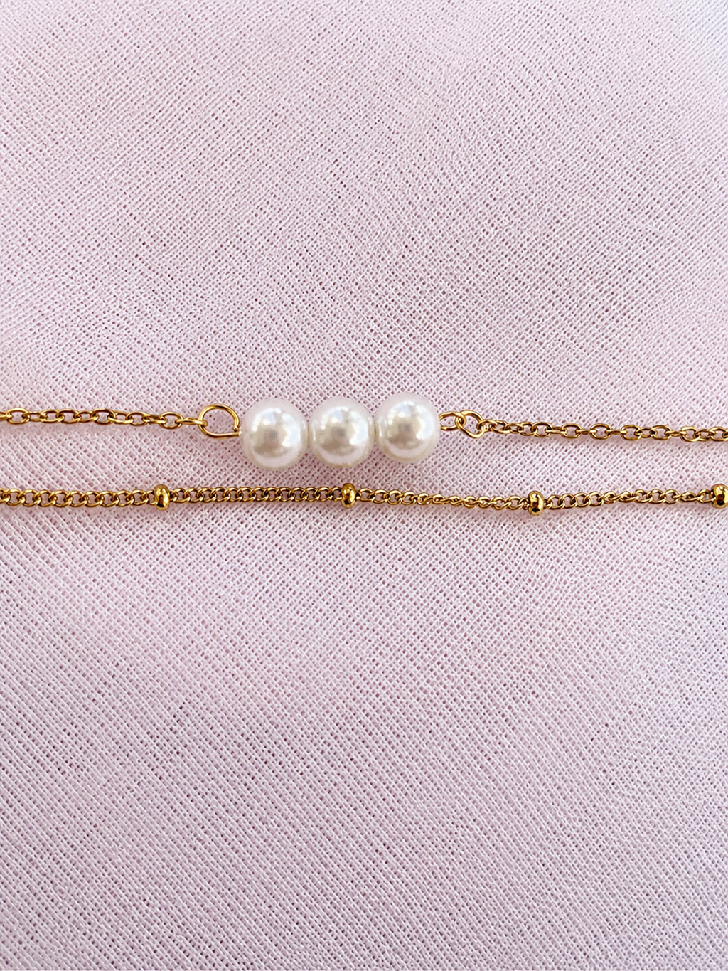 Pulsera Perlas Clásicas | Acero 316L y Baño PVD 18K | Lady Ady