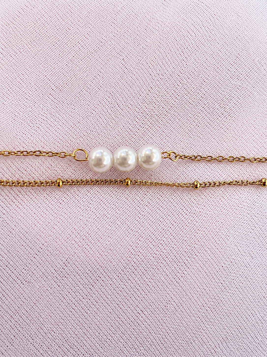 Pulsera Perlas Clásicas | Acero 316L y Baño PVD 18K | Lady Ady