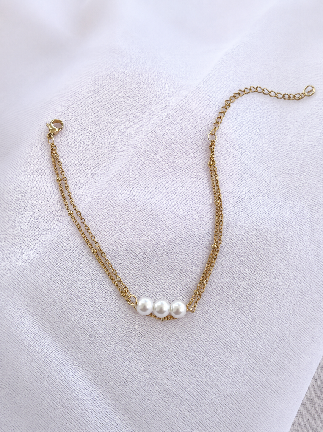 Pulsera Perlas Clásicas | Acero 316L y Baño PVD 18K | Lady Ady