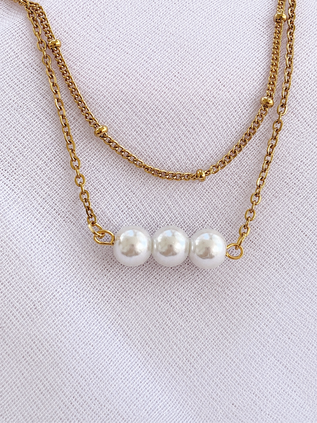 Pulsera Perlas Clásicas | Acero 316L y Baño PVD 18K | Lady Ady