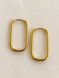 Aretes Ovalados Clásicos | Acero 316L y Baño PVD 18K | Lady Ady