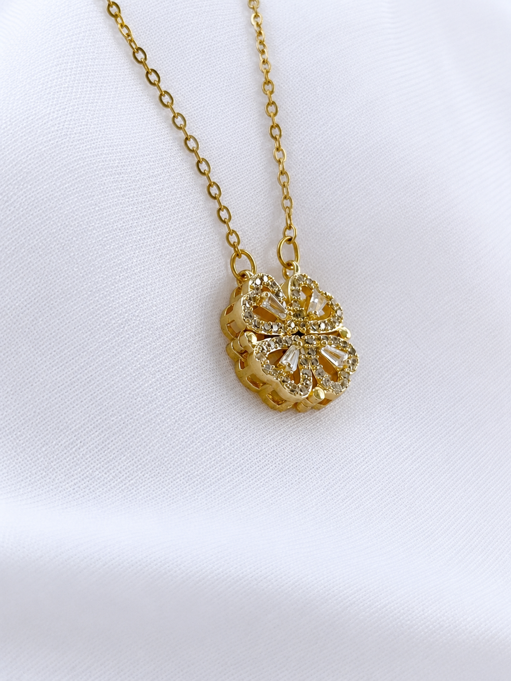 Collar Fortuna de Aurora - Dos diseños en uno | Acero 316L y Baño PVD 18K | Lady Ady