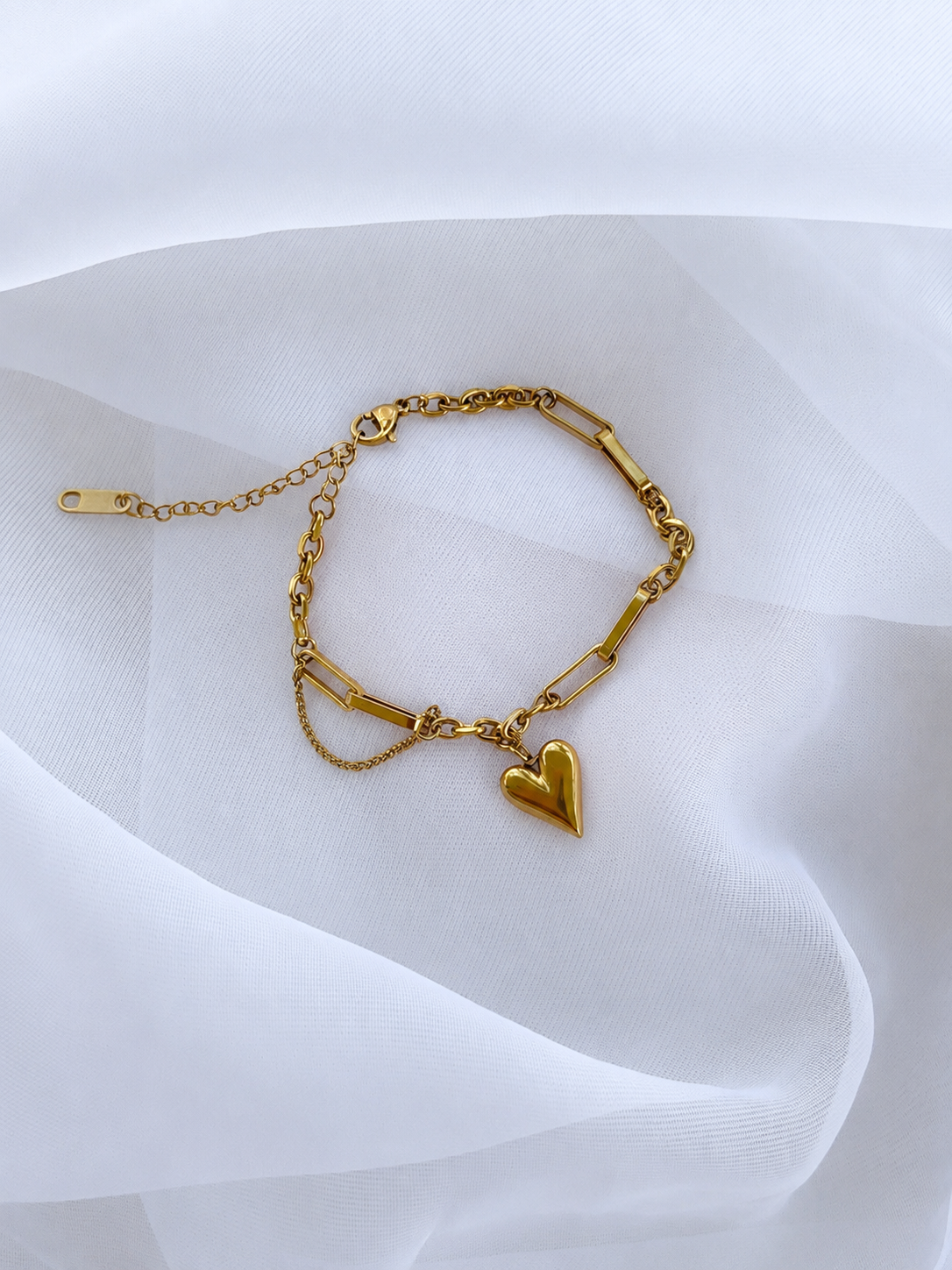 Pulsera Corazón Eterno | Acero 316L y Baño PVD 18K | Lady Ady
