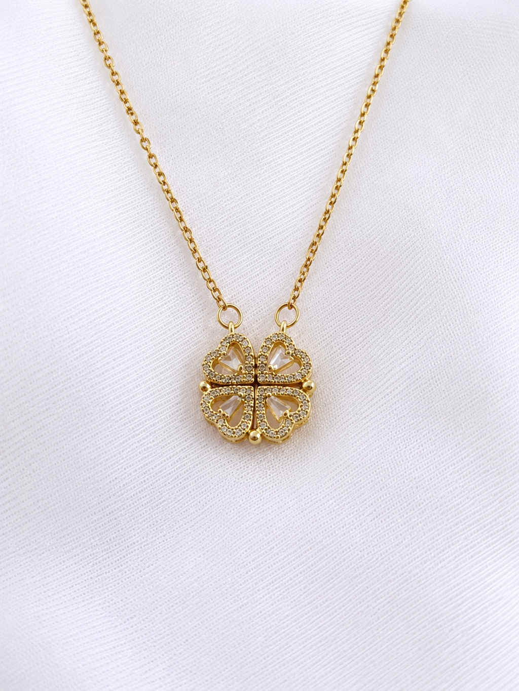Collar Fortuna de Aurora - Dos diseños en uno | Acero 316L y Baño PVD 18K | Lady Ady