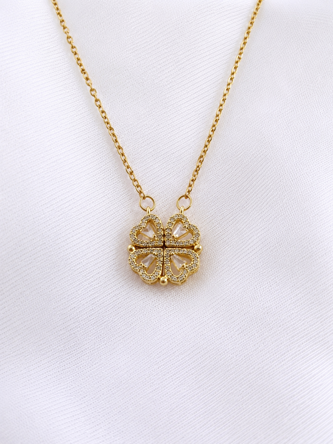 Collar Fortuna de Aurora - Dos diseños en uno | Acero 316L y Baño PVD 18K | Lady Ady