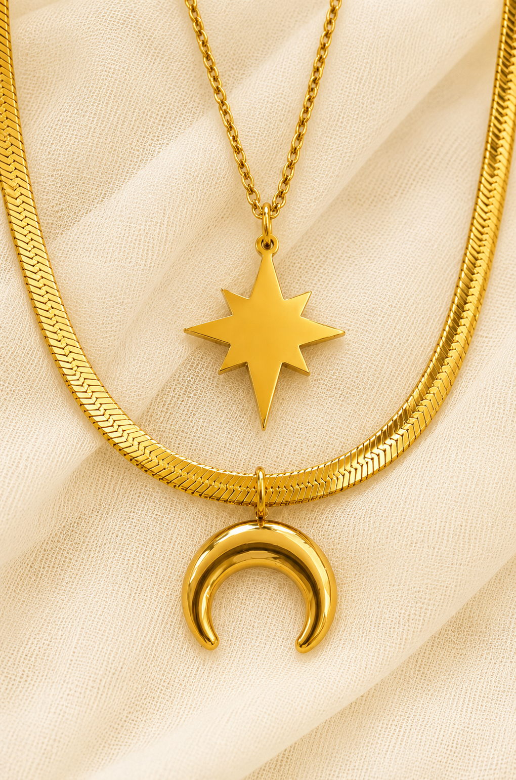 Collar Luna y Estrella Celestial