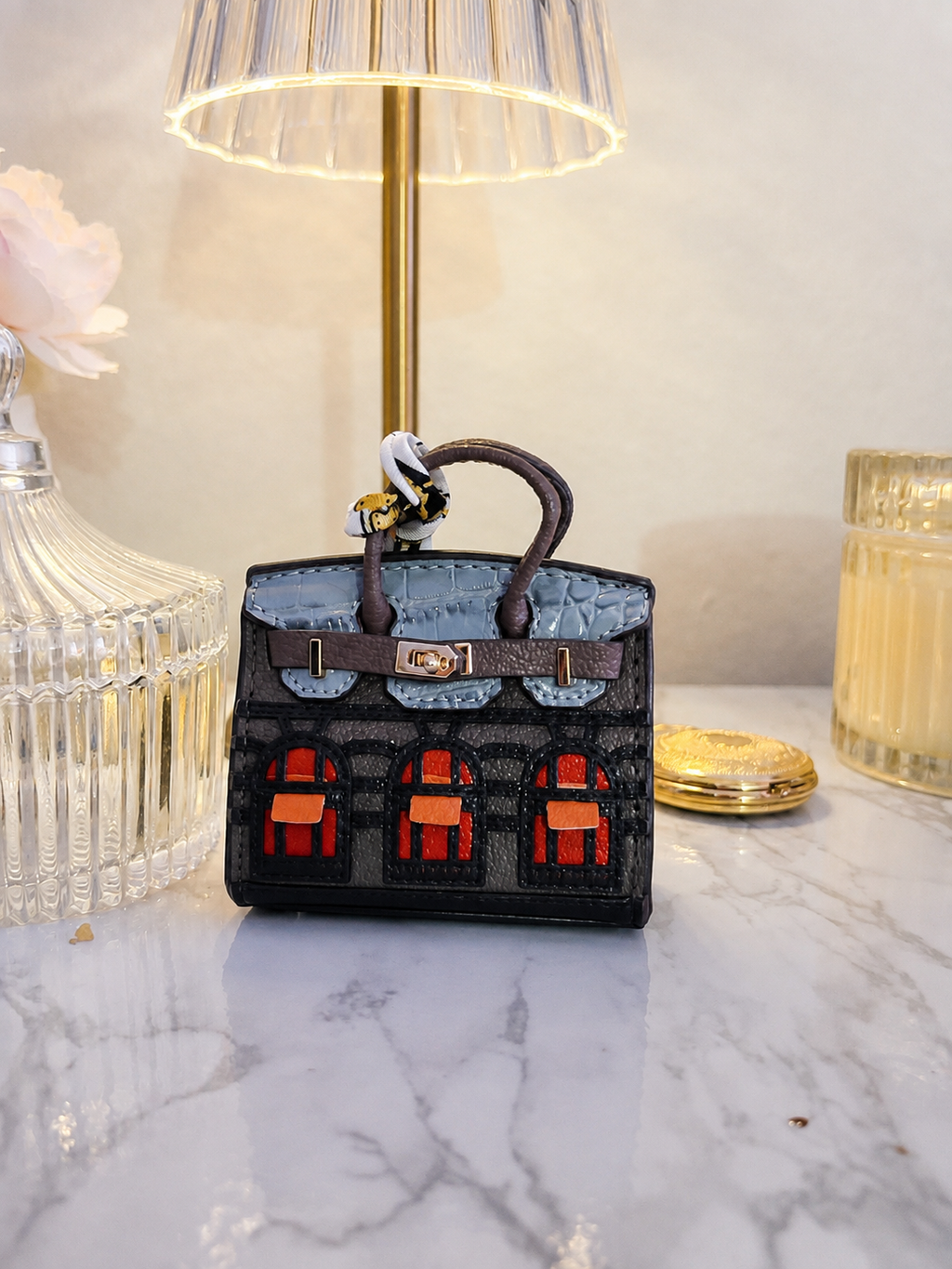 Mini Cartera Marrón y Gris Coleccionable