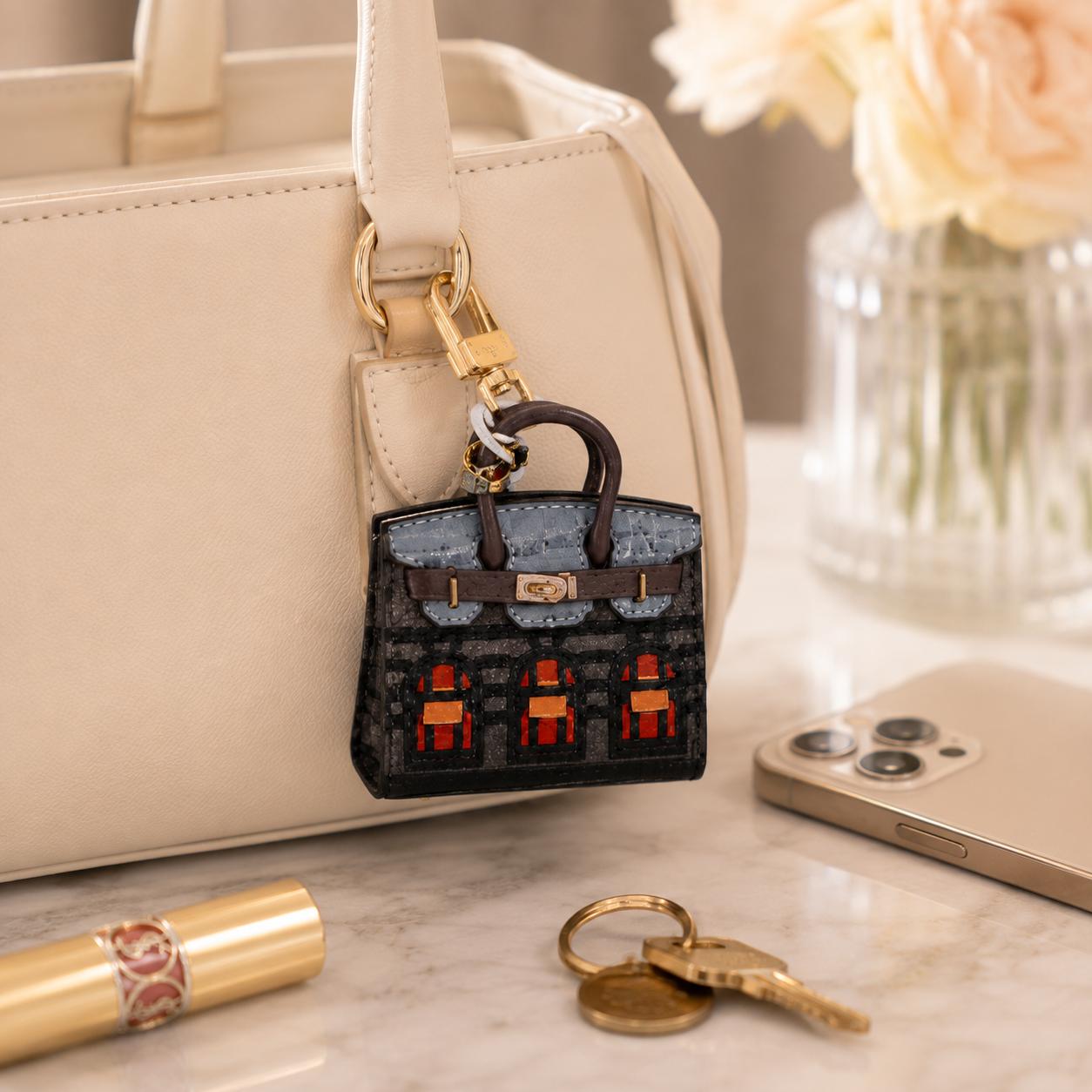 Mini Cartera Marrón y Gris Coleccionable
