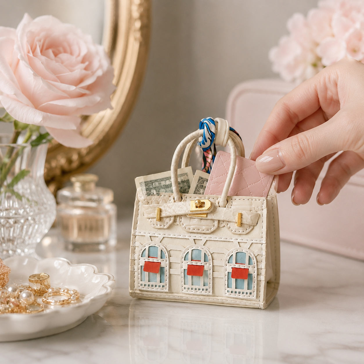 Mini Cartera Blanca Coleccionable