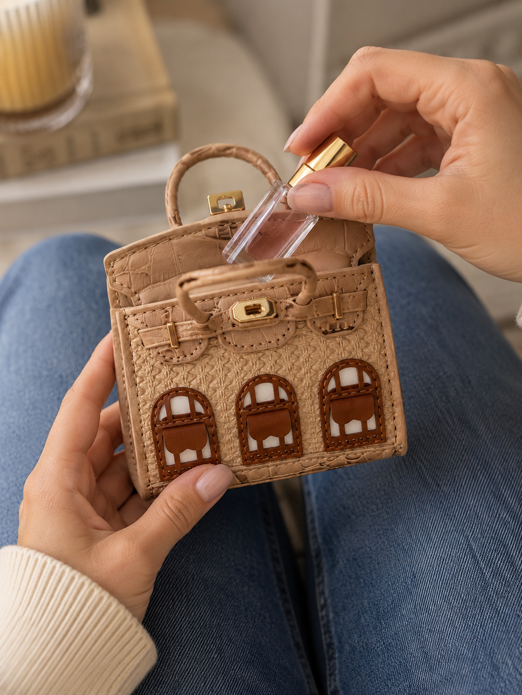 Mini Cartera  Beige Coleccionable