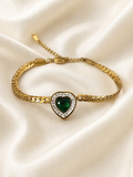 Pulsera Corazón Esmeralda