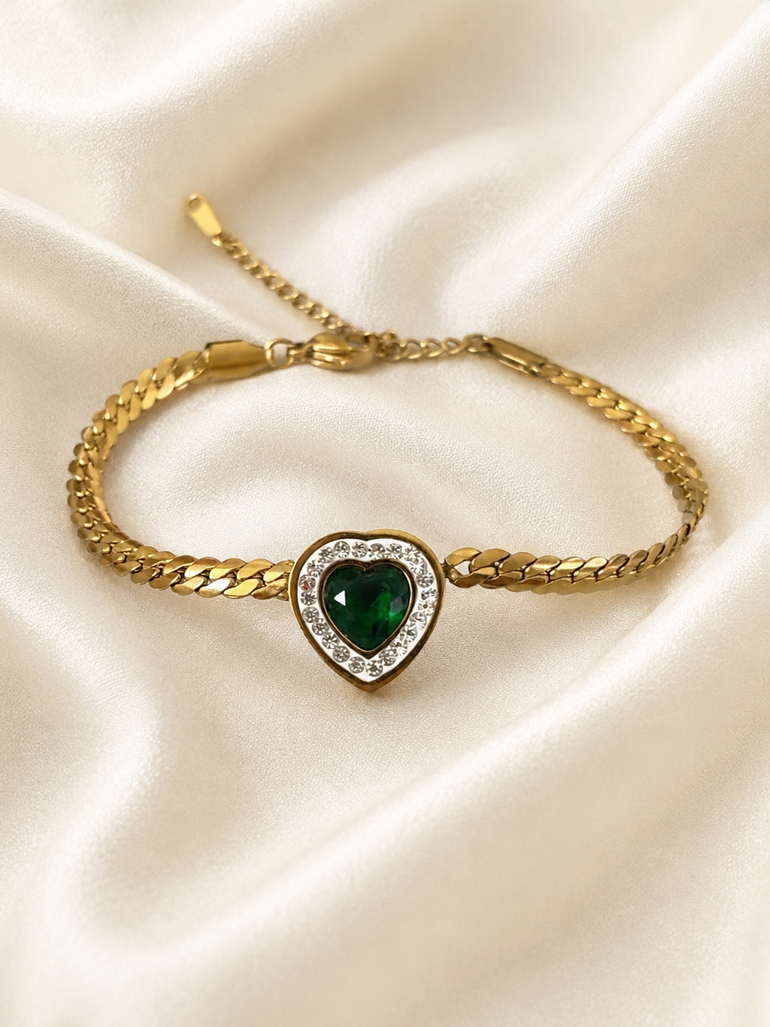 Pulsera Corazón Esmeralda
